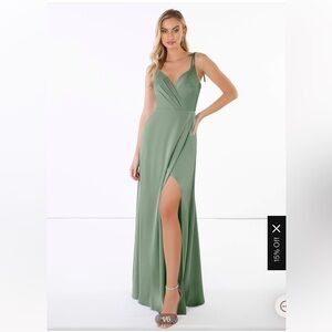 Azazie Noemi Stretch Satin - Matcha
